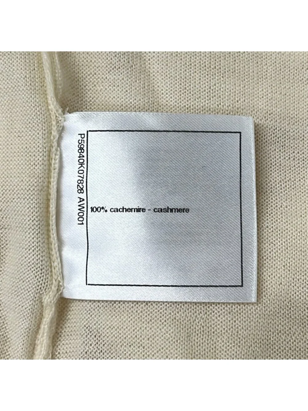 Chanel Long Sleeve Sweater 36 S Ivory Turtleneck Cashmere